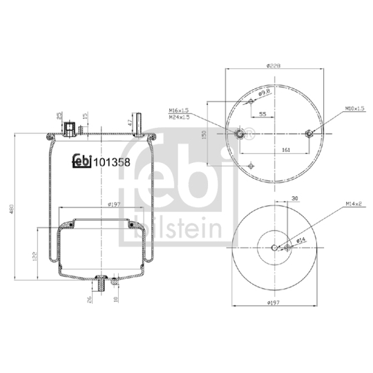 101358 - Bellow, air suspension 