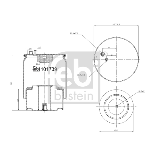 101739 - Bellow, air suspension 