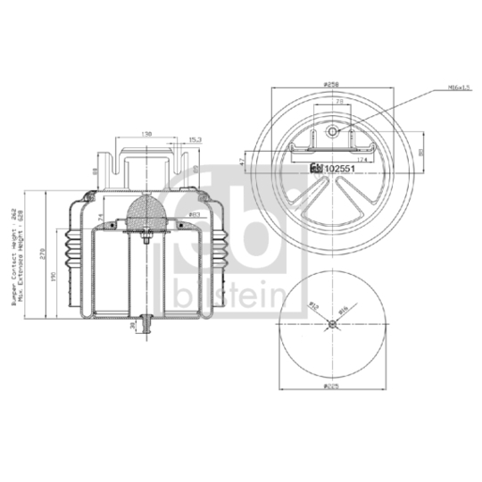 102551 - Bellow, air suspension 