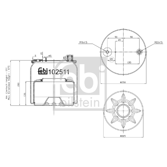 102511 - Bellow, air suspension 