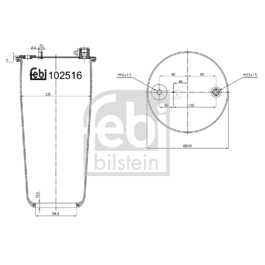 102516 - Bellow, air suspension 