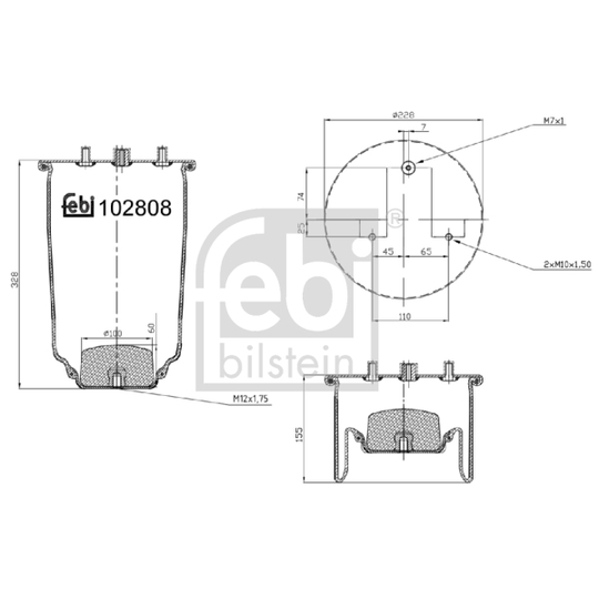 102808 - Bellow, air suspension 