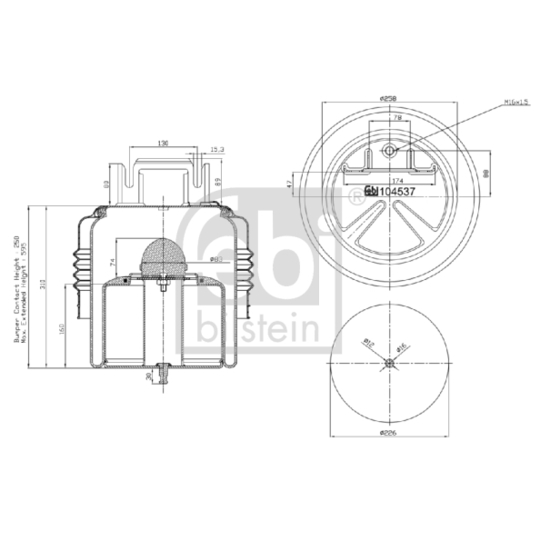 104537 - Bellow, air suspension 