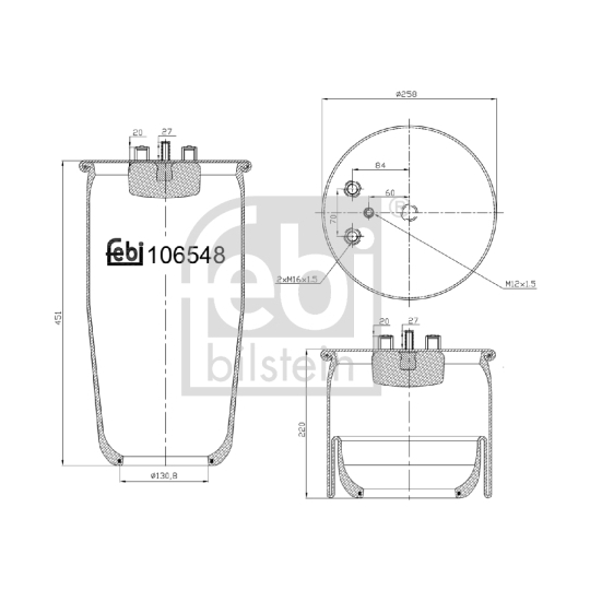 106548 - Bellow, air suspension 