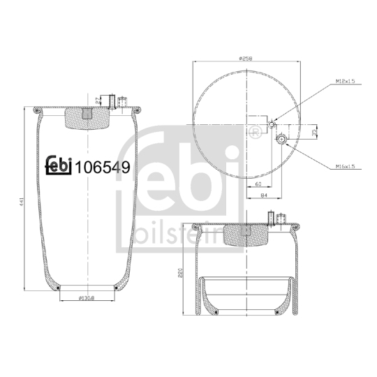 106549 - Bellow, air suspension 