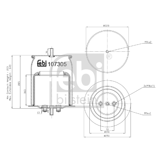 107305 - Bellow, air suspension 