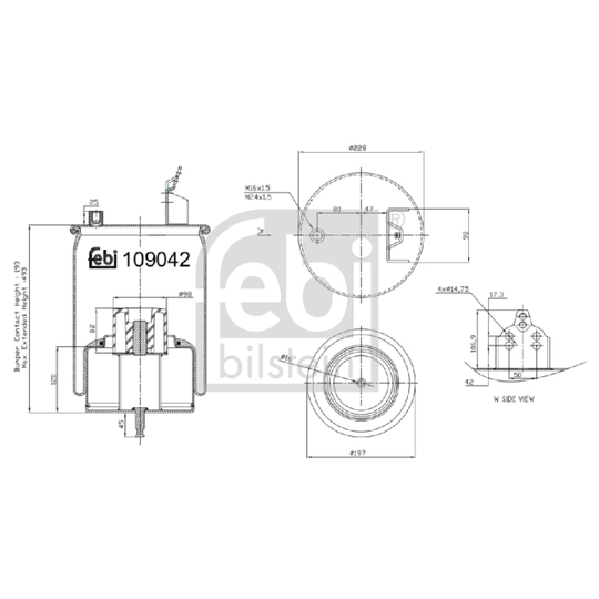 109042 - Bellow, air suspension 