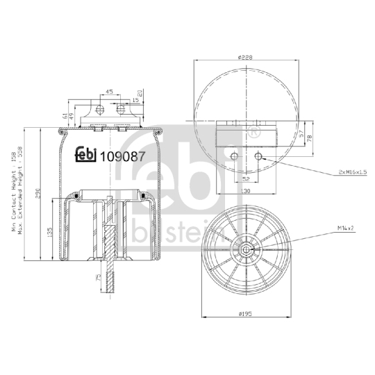 109087 - Bellow, air suspension 