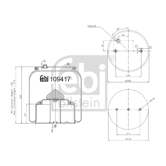 109417 - Bellow, air suspension 