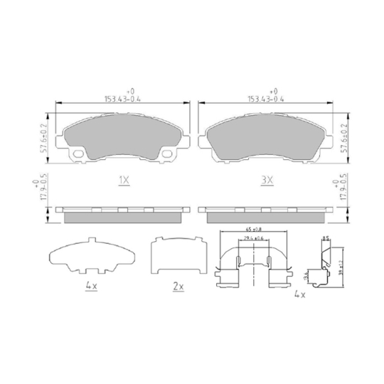 FDB5243 - Brake Pad Set, disc brake 