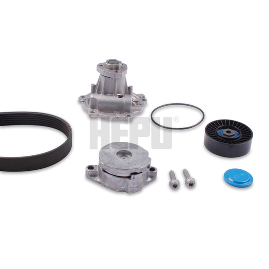 PK05427 - Water Pump + V-Ribbed Belt Set 