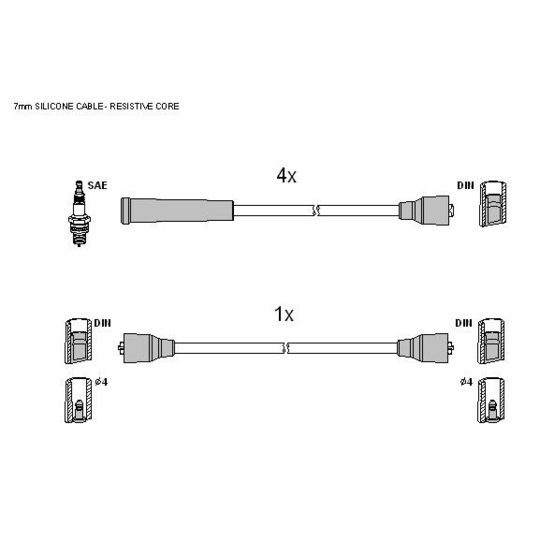 134304 - Tändkabelsats 