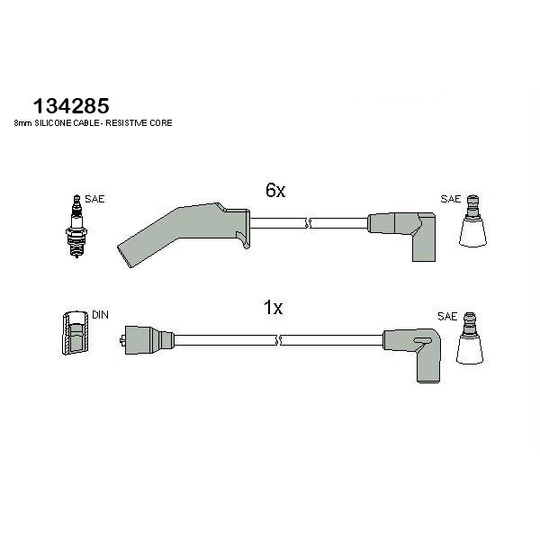 134285 - Tändkabelsats 