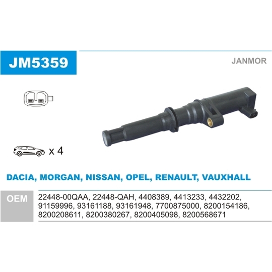 JM5359 - Ignition coil 