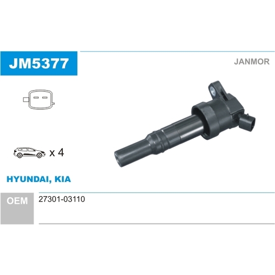 JM5377 - Ignition coil 