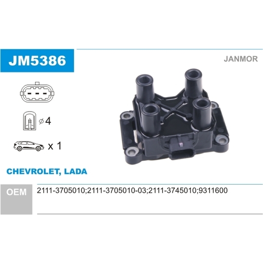 JM5386 - Ignition coil 