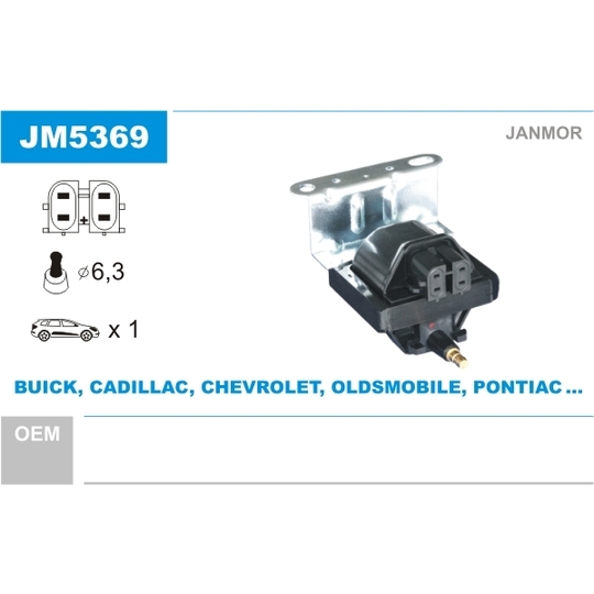 JM5369 - Ignition coil 