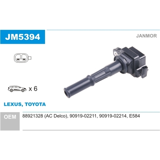 JM5394 - Ignition coil 