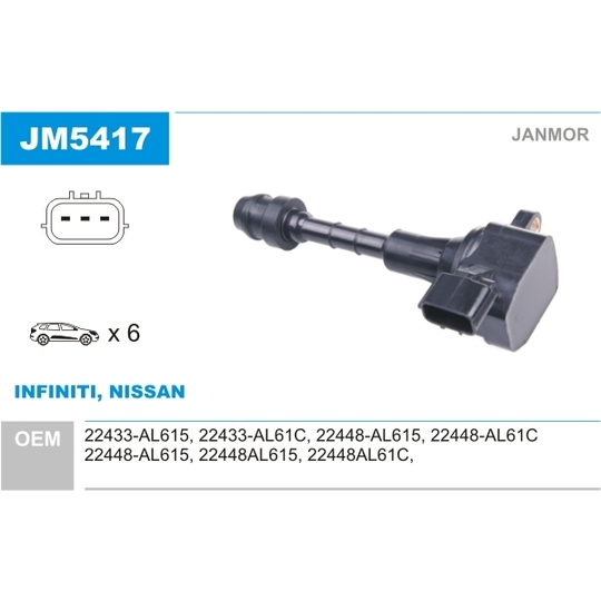 JM5417 - Ignition coil 