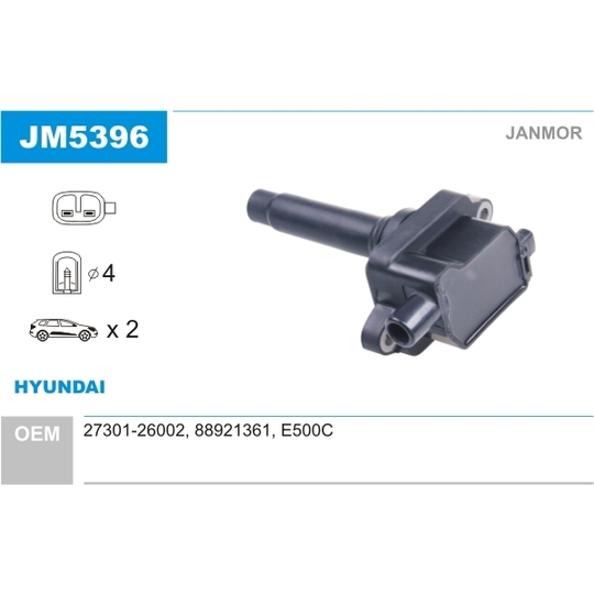 JM5396 - Ignition coil 