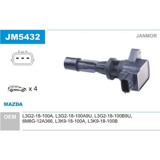 JM5432 - Ignition coil 