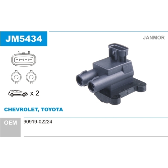 JM5434 - Ignition coil 