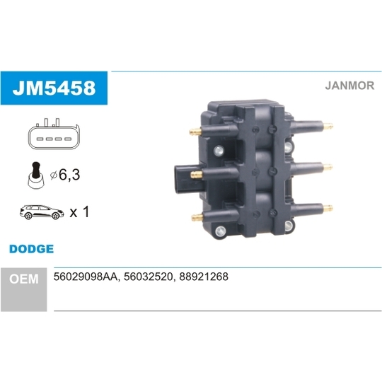 JM5458 - Ignition coil 