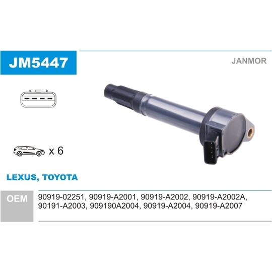 JM5447 - Ignition coil 