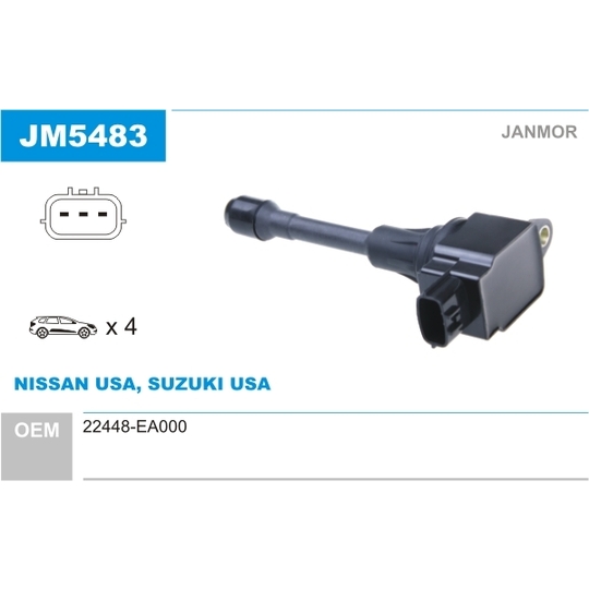 JM5483 - Ignition coil 