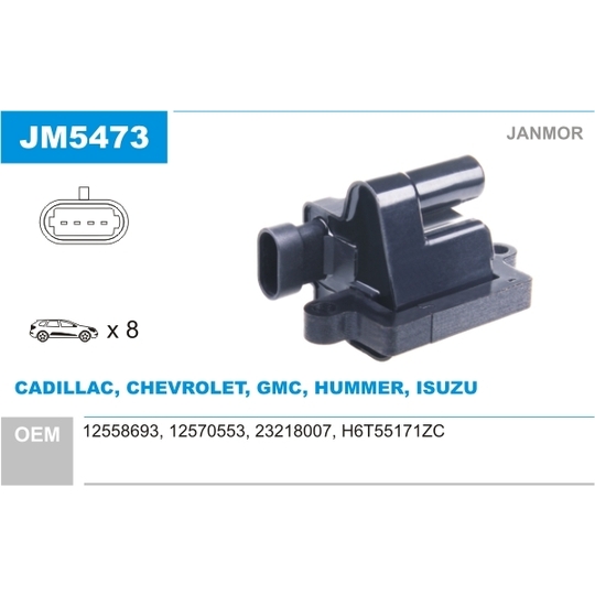 JM5473 - Ignition coil 