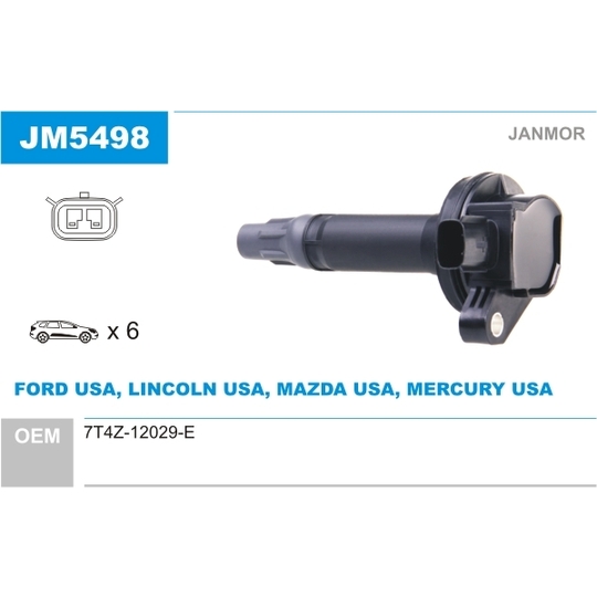 JM5498 - Ignition coil 