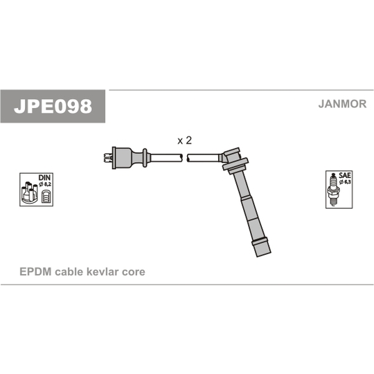 JPE098 - Sytytysjohtosarja 