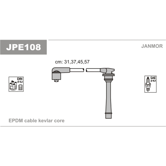 JPE108 - Süütesüsteemikomplekt 
