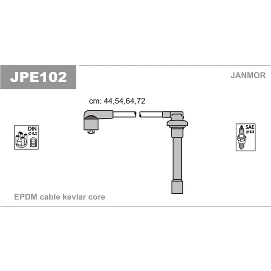 JPE102 - Ignition Cable Kit 