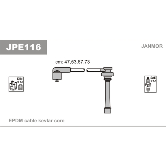 JPE116 - Sytytysjohtosarja 