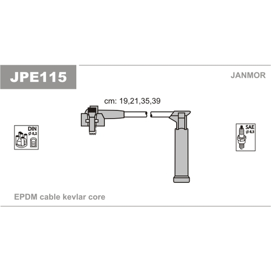 JPE115 - Süütesüsteemikomplekt 