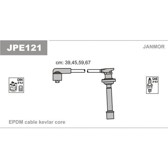 JPE121 - Ignition Cable Kit 