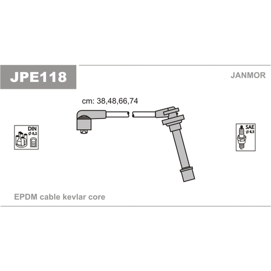 JPE118 - Ignition Cable Kit 