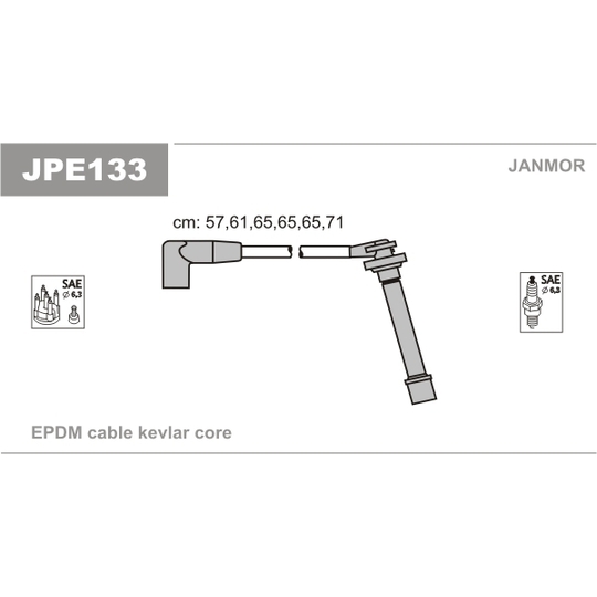 JPE133 - Ignition Cable Kit 