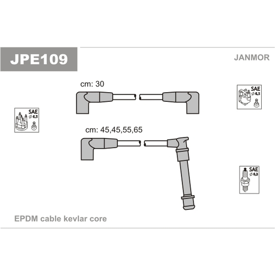 JPE109 - Ignition Cable Kit 