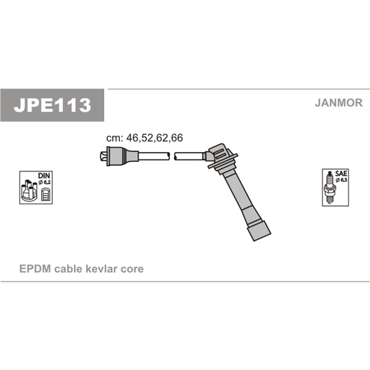 JPE113 - Sytytysjohtosarja 