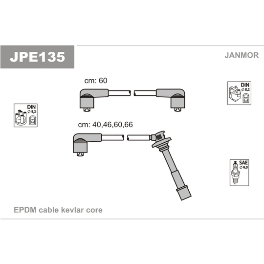 JPE135 - Ignition Cable Kit 