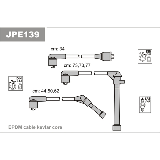 JPE139 - Süütesüsteemikomplekt 