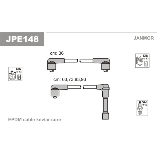 JPE148 - Ignition Cable Kit 