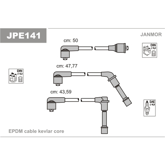 JPE141 - Sytytysjohtosarja 