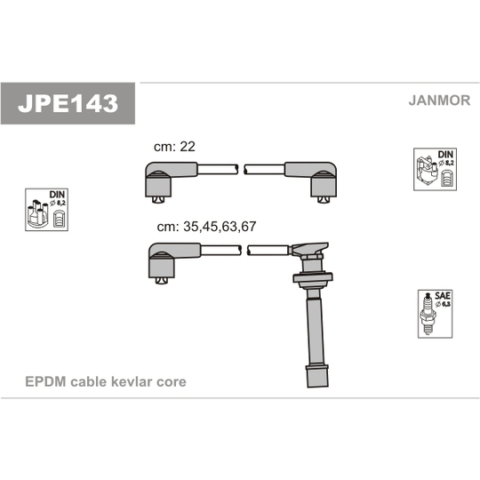 JPE143 - Ignition Cable Kit 
