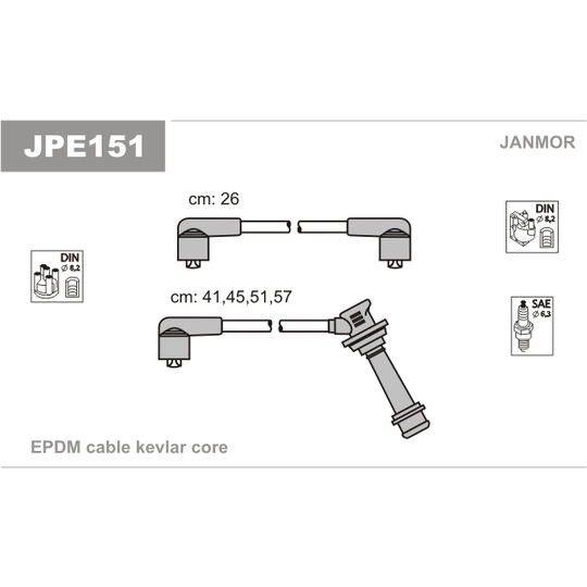 JPE151 - Ignition Cable Kit 