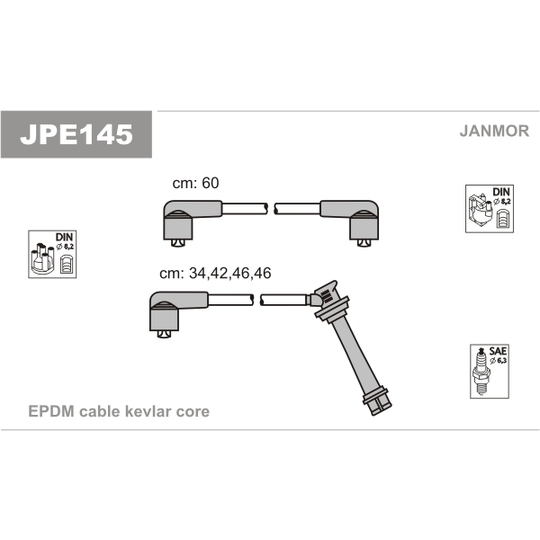 JPE145 - Ignition Cable Kit 