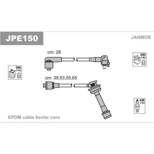JPE150 - Ignition Cable Kit 