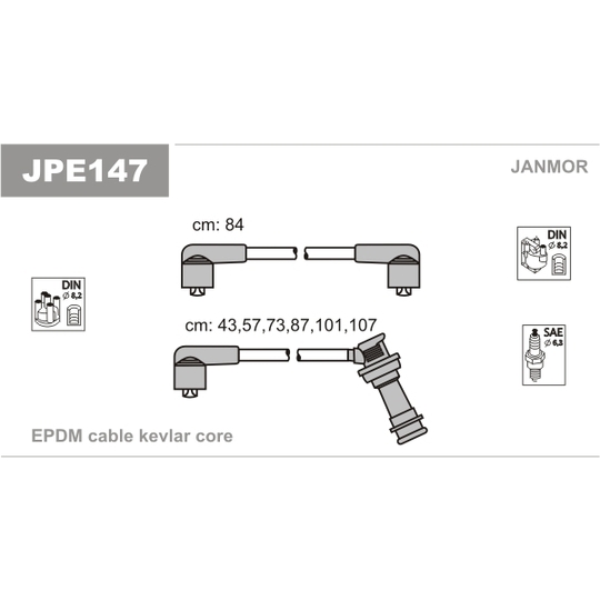 JPE147 - Ignition Cable Kit 